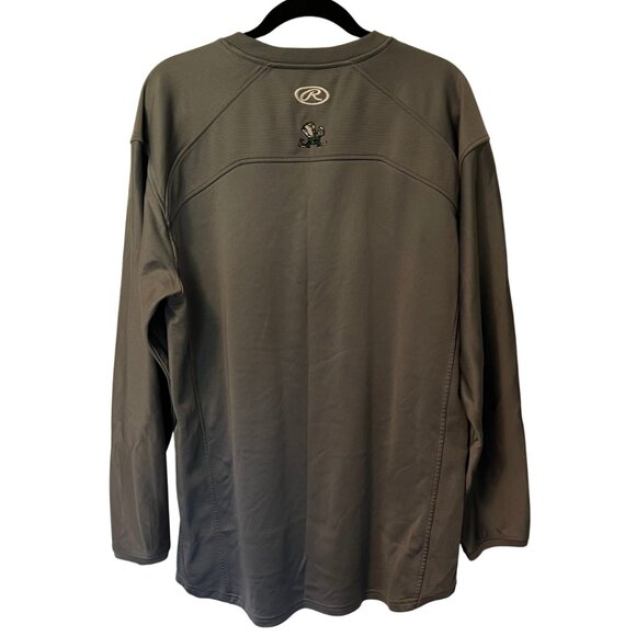 Rawlings Notre Dame Fighting Irish Long Sleeve Performance Pullover Shirt Gray - Picture 2 of 5